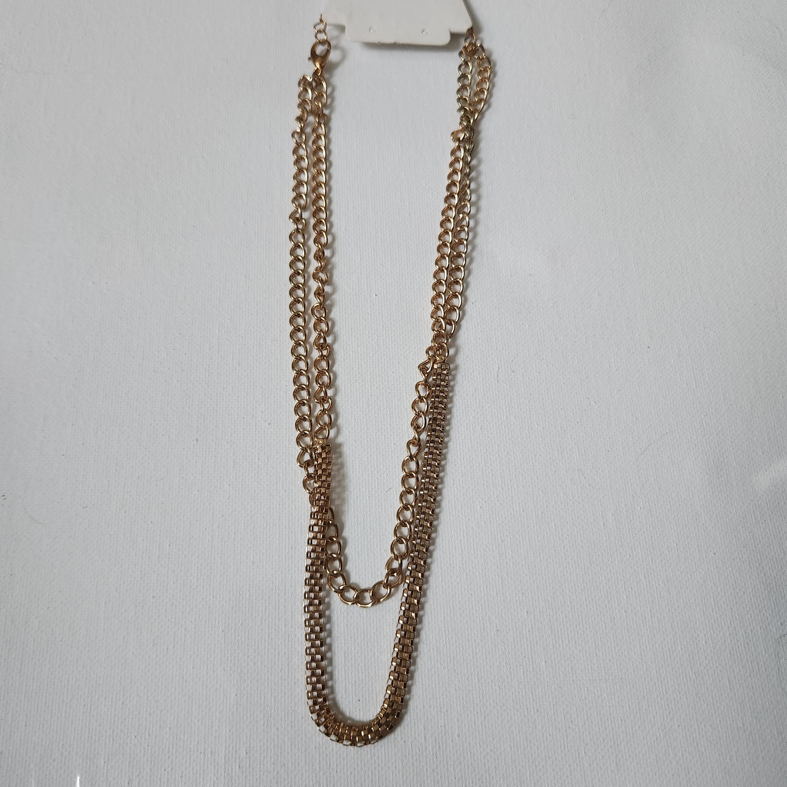 Layered Gold-Tone Fashion Chain Necklace